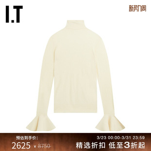 高领针织衫 SANDER女装 新品 优雅荷叶边饰袖 754062X 口打底衫 JIL