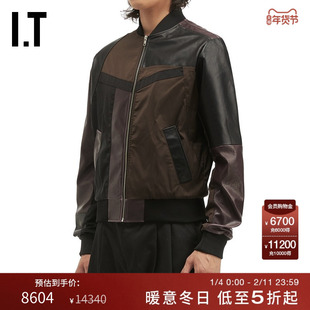 IT MM6 Maison Margiela男装拉链夹克新款复古型男材质拼接外套