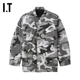 潮流设计感双面叠层外套 experiment男两面穿夹克新款 uniform