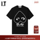 GARCONS川久保玲情侣爱心logo印花短袖 T恤 COMME des CDG PLAY