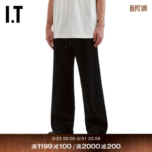 新款 松紧腰运动裤 潮流休闲条纹边饰直筒裤 卫裤 长裤 JUUN.J男装