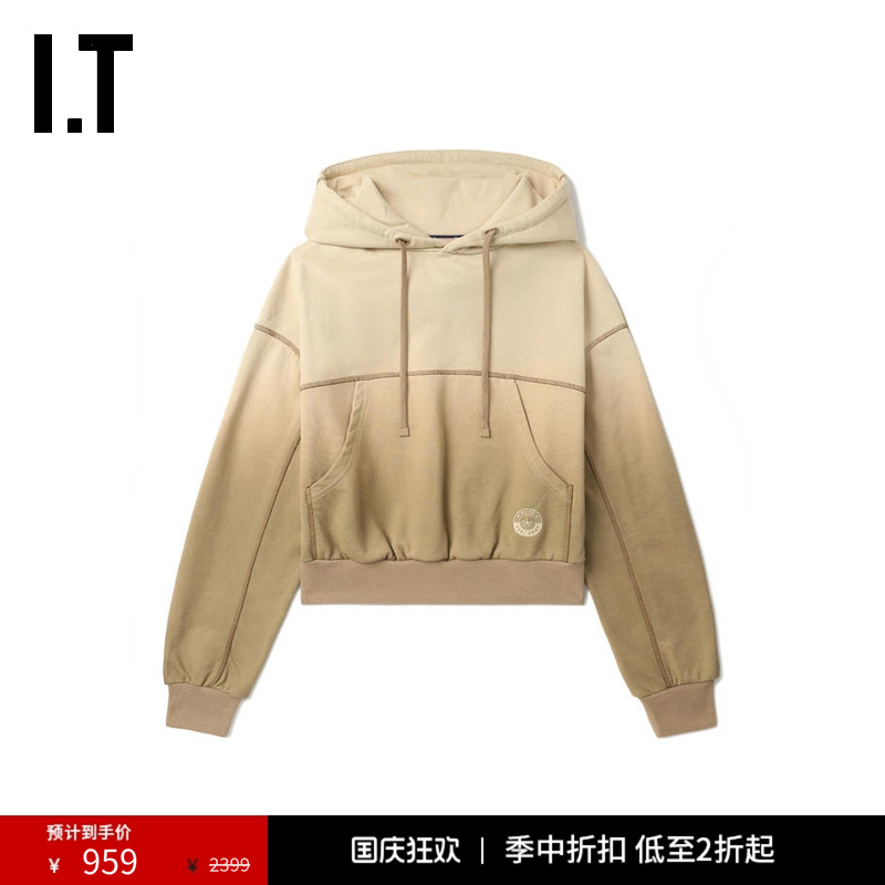 ITBAPY短款连帽卫衣时尚个性
