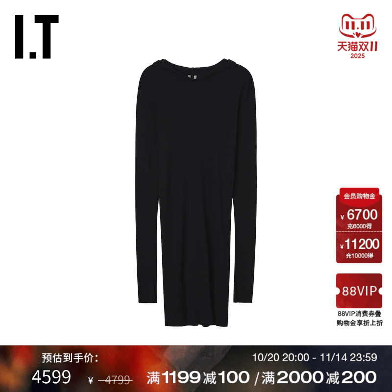 ITRickOwens中长款连帽长袖T恤