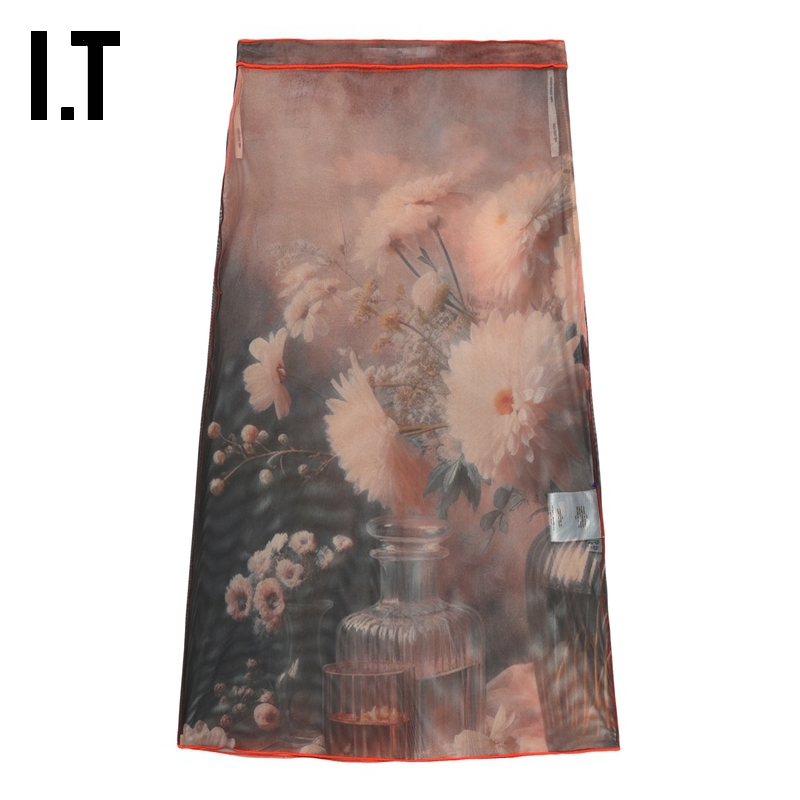 ITROKH薄纱叠层半身裙