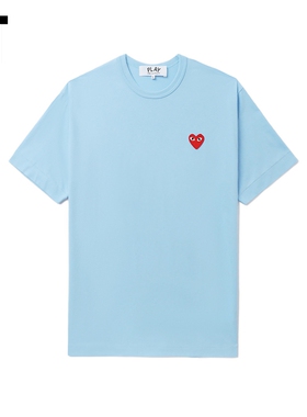 IT CDG PLAY COMME des GARCONS川久保玲情侣爱心logo装饰短袖T恤