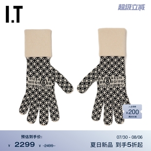 针织手套新款 Margiela女款 MM6 时髦复古五指手套M101JP Maison