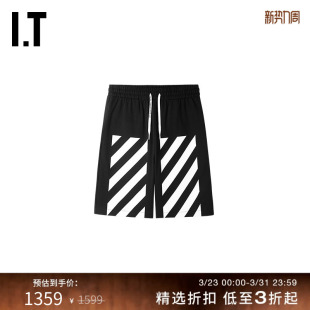 运动短裤 新款 酷感活力斜纹装 饰卫裤 OFF 休闲裤 WHITE™情侣装