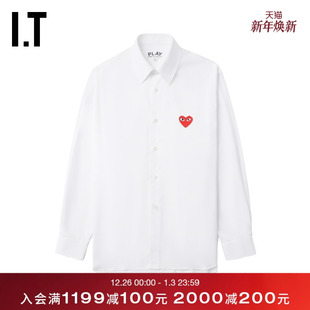 COMME des GARCONS川久保玲情侣款 衬衫 PLAY 合身翻领长袖 CDG