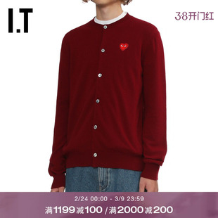 IT CDG PLAY COMME des GARCONS川久保玲情侣款多色羊毛针织开衫