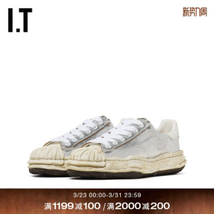 做旧运动鞋 Yasuhiro男款 新款 个性 街头金属感厚底板鞋 Mihara