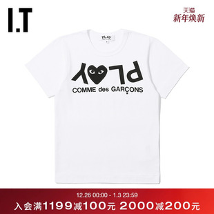 COMME PLAY des GARCONS川久保玲女装 T恤爱心logo印花 短袖 CDG
