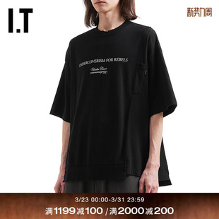 UNDERCOVER高桥盾男装 解构感拼接半袖 短袖 个性 1F4804MQ T恤新款