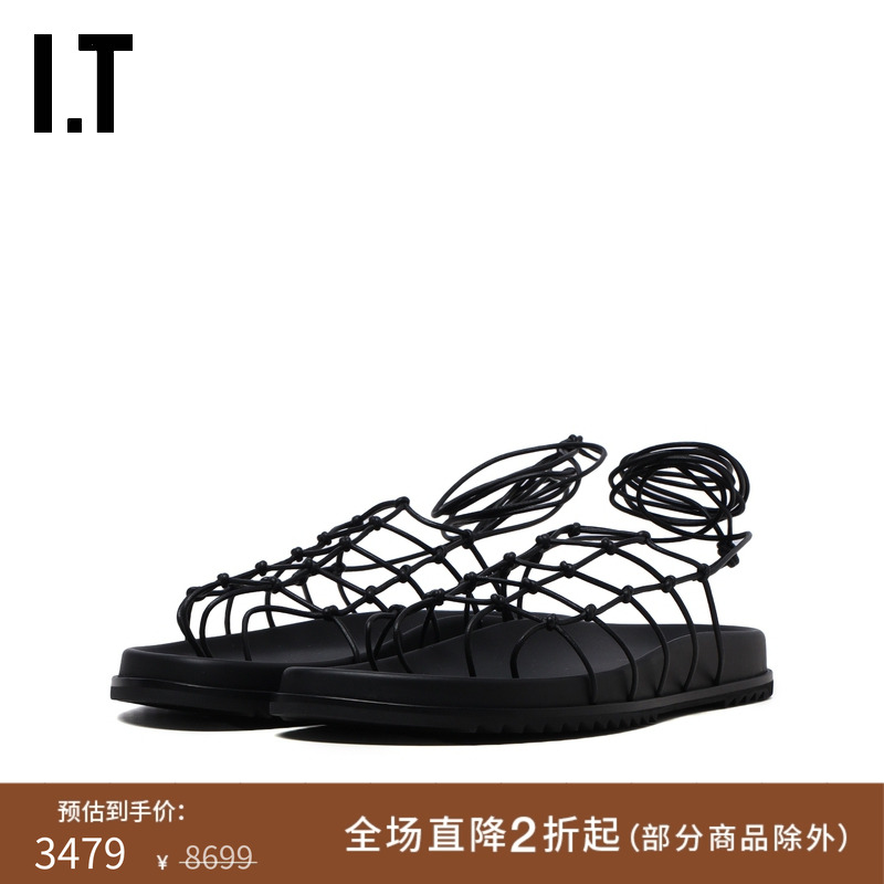 ITRickOwens网眼粗编织凉鞋