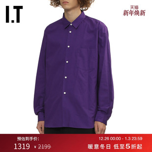 PLUS男装 COMME 复古时尚 衬衫 纯色长袖 HOMME GARCONS des CDG