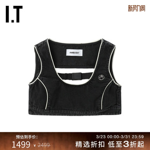 时尚 牛仔背心新款 短款 甜酷饰袢扣水洗胸衣P001S2XM AMBUSH女装