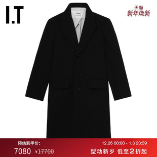 AMI女装 时尚 中长款 大衣新款 通勤纯色翻领西服外套006045XM 西装