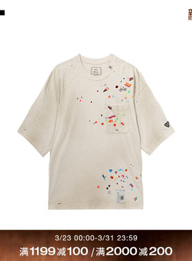IT Mihara Yasuhiro男装短袖T恤新款贴纸图案装饰宽松半袖S821MQ