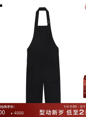 IT CDG COMME des GARÇONS HOMME BLACK情侣挂脖背带裤休闲七分裤