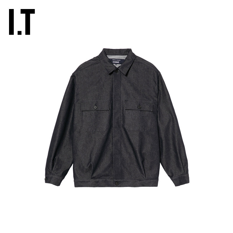 IT CDG COMME des GARCONS HOMME男装翻领牛仔夹克外套复古型男