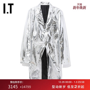 des COMME GARCONS HOMME 亮面材质长大衣外套 PLUS男装 CDG