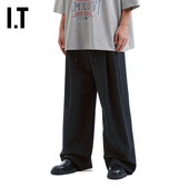 JUUN.J男装 新款 竖条纹西装 裤 阔腿裤 复古日潮宽松长裤 121P01MQ