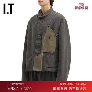 夹克新款 小翻领西装 复古质感解构感拼接外套G07105MP kolor男装