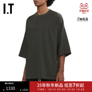 GOD男装 廓形短袖 T恤新款 103019MP 简约随性落肩半袖 FEAR