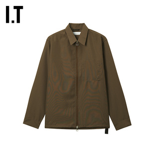 IT OAMC PEACEMAKER男装长袖衬衫新款复古型格翻领拉链上衣APL0MP