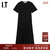 Proenza Schouler女装 短袖 连衣裙新款 饰腰带中长裙51350CXO