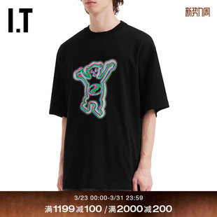 潮流趣味荧光小熊印花半袖 T恤新款 宽松短袖 856UBK We11Done男装