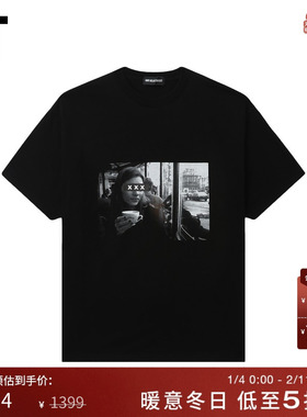 IT GOD SELECTION XXX男装宽松短袖T恤新款个性潮流照片印花半袖