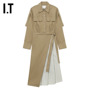 Lim女装 Phillip 3.1 裙90805CXN 连衣裙新款 围裹系结衬衫 长袖