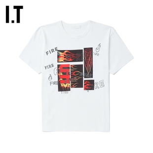 个性 甜酷图案文字印花GLT04XXI T恤新品 短袖 roar roarguns女装