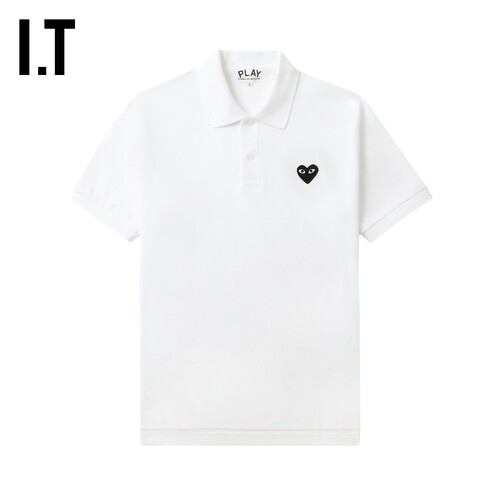 IT CDG PLAY COMME des GARCONS川久保玲情侣款纯色短袖polo衫 - 封面
