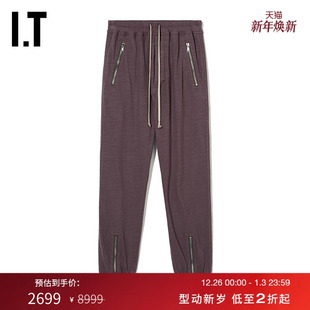 Rick 酷感潮流设拉链休闲裤 Owens男装 新款 370BGBM 纯色束脚长裤