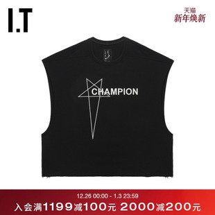 Rick 时尚 Owens男装 上衣新款 活力圆领背心上衣FE09MO 宽松飞袖