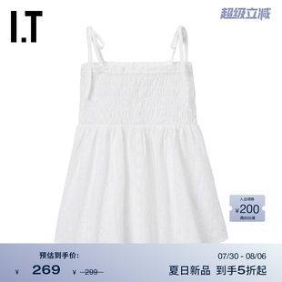 甜美少女缩褶吊带衫 刺绣镂空吊带上衣新款 WITTH 8006X LOVE女装