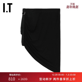 不对称半身裙新款 LANG女装 性感时髦合身缩褶短裙0301XO HELMUT