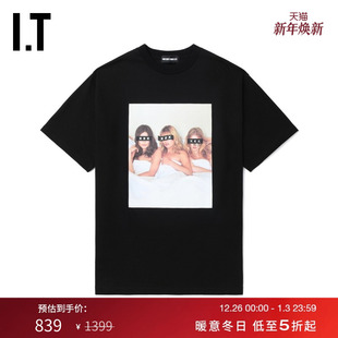 XXX男装 宽松短袖 T恤新款 欧美照片印花半袖 SELECTION 时尚 GOD