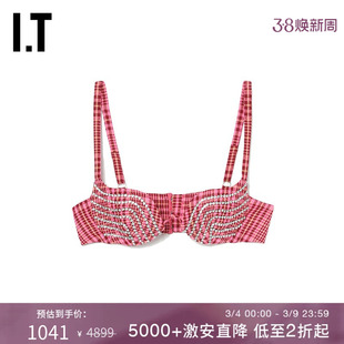 IT Area Nyc女装吊带胸衣热辣性感钻饰格纹内衣式上衣41138XI