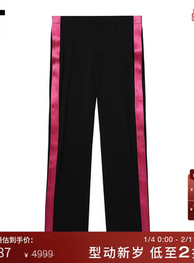 IT HELMUT LANG男装西装裤长裤新款摩登型男织带边饰西裤S24002MM