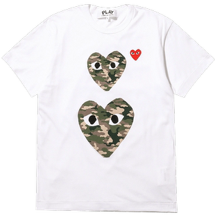 IT CDG PLAY COMME des GARÇONS川久保玲男装短袖T恤迷彩爱心印
