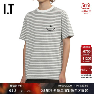 MARKAWARE男装 饰半袖 条纹短袖 轻松休闲笑脸装 1CS01BMP T恤新款