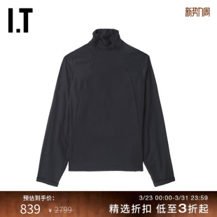 高领上衣新款 ninomiya女装 kei 时髦气场纯色上衣3LB005XL noir