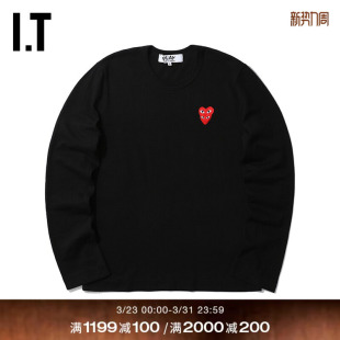 COMME PLAY des GARÇONS川久保玲女装 T恤潮流爱心缝 长袖 CDG