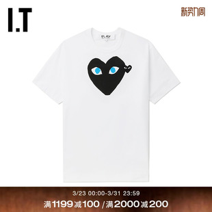COMME PLAY des GARCONS川久保玲情侣爱心logo装 T恤 饰短袖 CDG