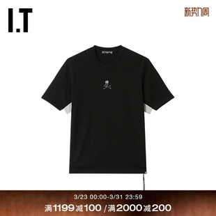 mastermind 潮酷有型拼接半袖 JAPAN男装 T恤新款 100019 圆领短袖