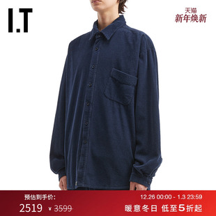 新款 衬衫 灯芯绒长袖 复古质感宽松翻领排扣上衣11B019NP ERL男装