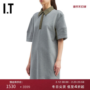 IT 3.1 Phillip Lim女装polo领连衣裙新款时尚休闲廓形短袖直筒裙