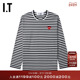CDG GARCONS川久保玲情侣条纹长袖 PLAY COMME des T恤清爽时尚
